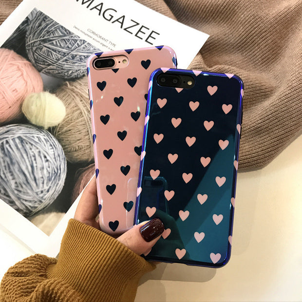 Gradient Case For  Love Heart Phone Cases For Glossy Soft Silicon