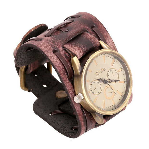 Accessories Foreign Trade Watches Retro Cowhide Watches Punkes