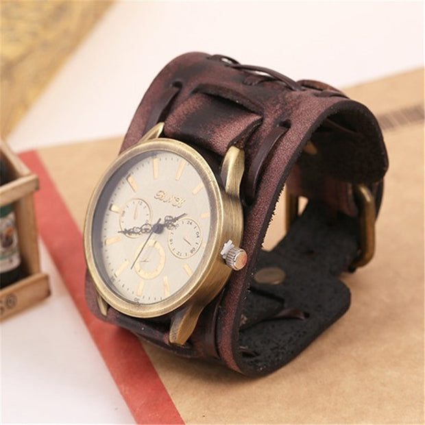 Accessories Foreign Trade Watches Retro Cowhide Watches Punkes