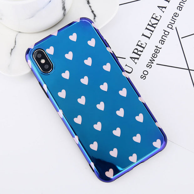 Gradient Case For  Love Heart Phone Cases For Glossy Soft Silicon